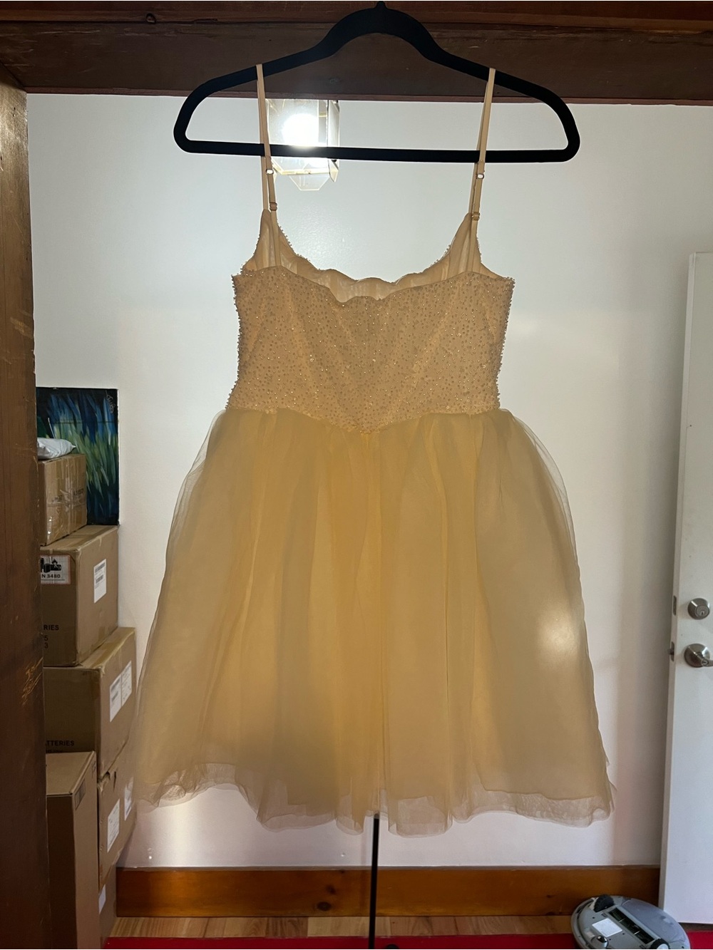 Oh Polly Ivory Beaded Mini Dress - Picture 2 of 9